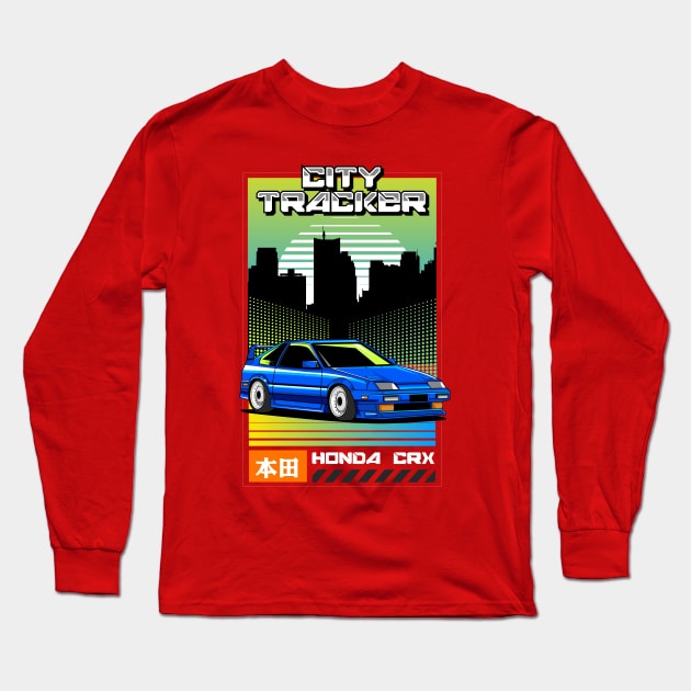 Vintage Honda CRX Long Sleeve T-Shirt by Harrisaputra